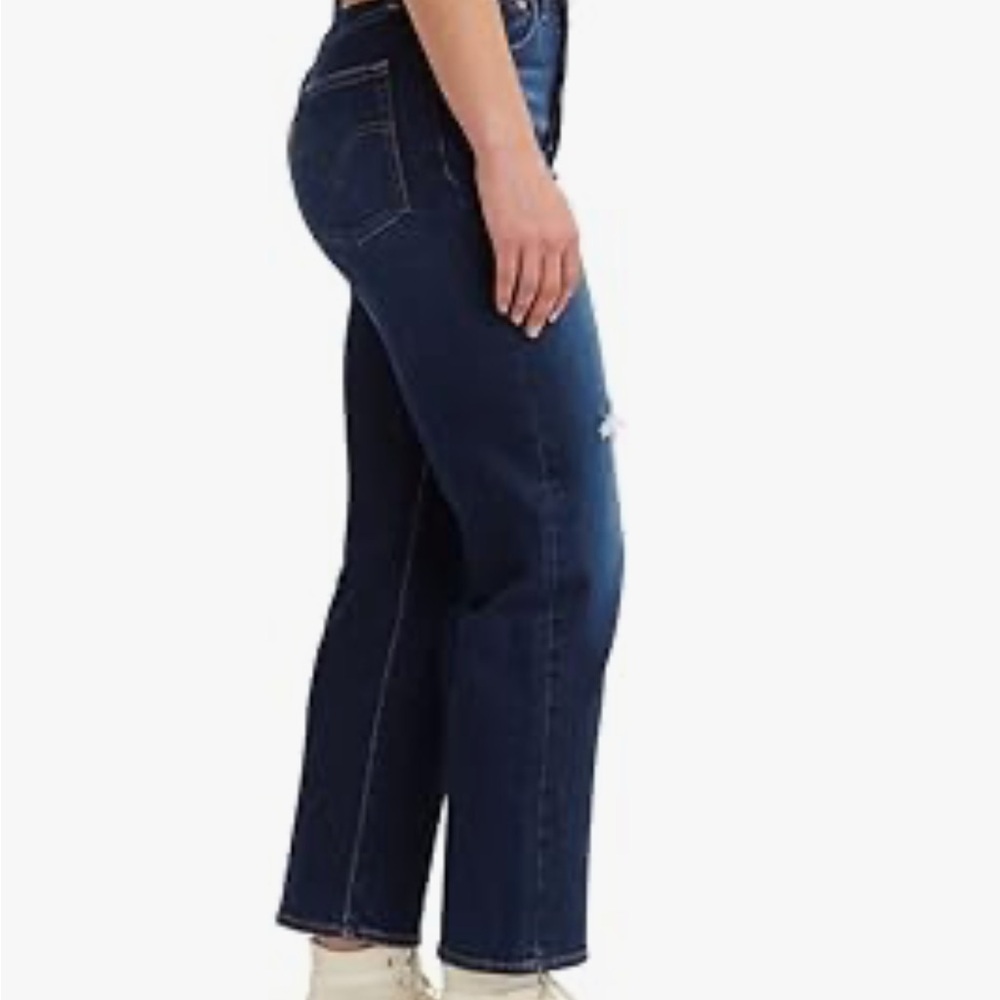 Levi's Ribcage Straight Ankle Distressed Jeans - Picture 3 of 15
